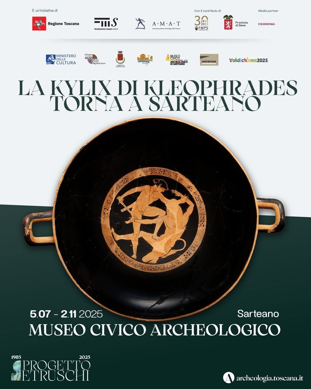 Il ritorno di un capolavoro: il Museo Civico Archeologico di Sarteano accoglie la kylix di Kleophrades